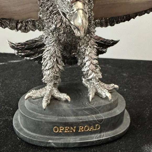 🔥Open Road" Motorcycle Eagle sculpture, Ride Hard Live Free collection - Picture 7 of 10